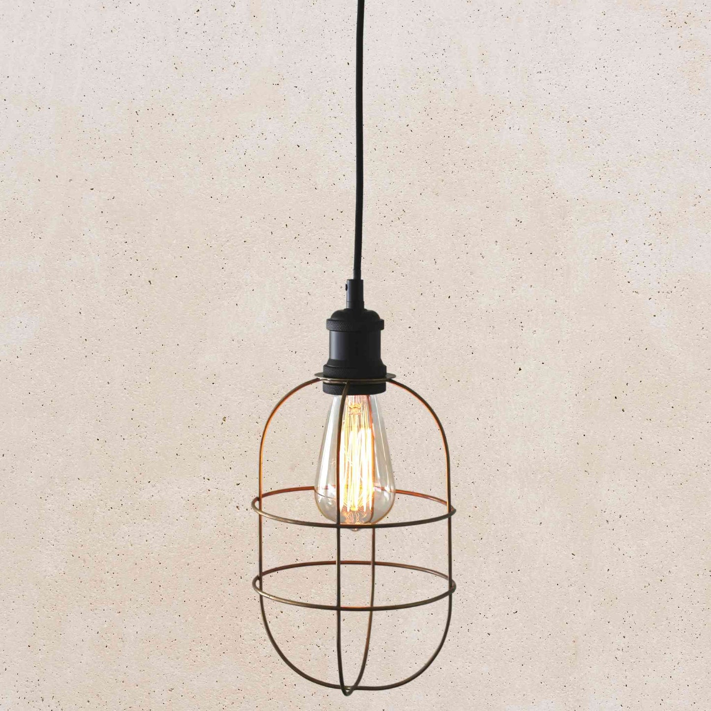 Cage Pendant - Antique Brass Finish | Cage Pendant Lighting