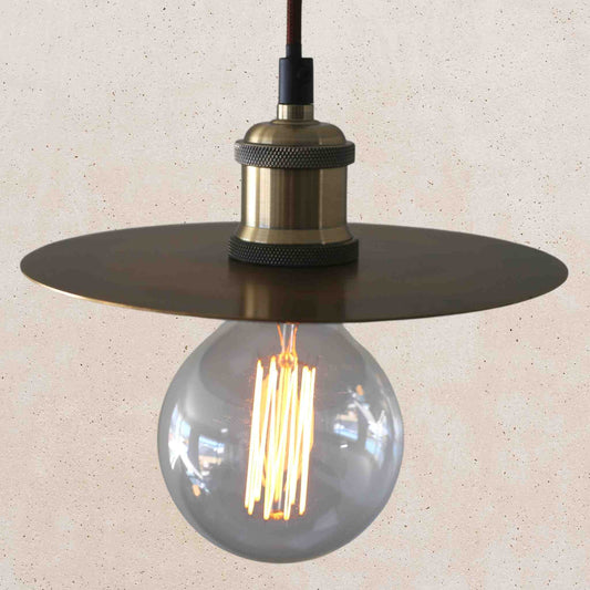 Disk Pendant - Antique Brass Finish | Disk Pendant Lighting