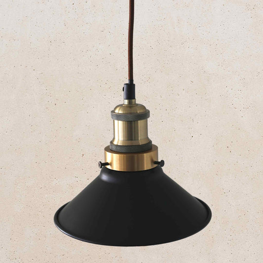 Conical Pendant 185mm Diameter - Matt Black Finish | Conical Pendant Light