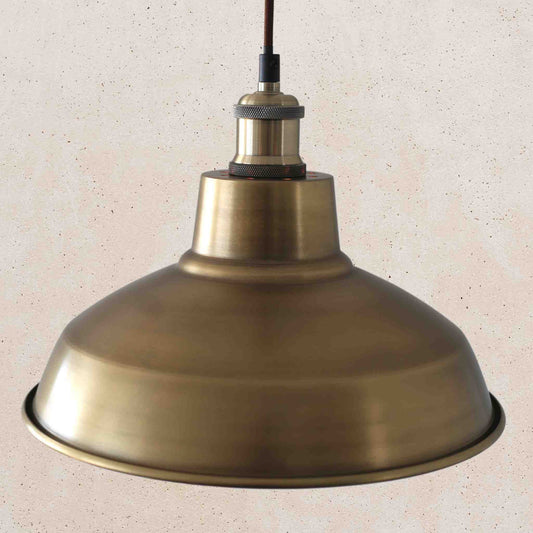 Warehouse Pendant 315mm Diameter - Antique Brass Finish