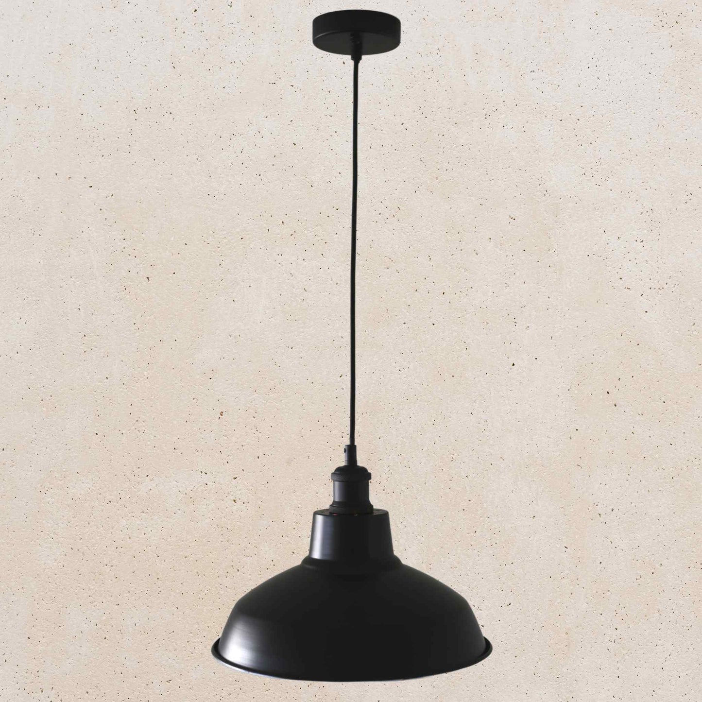 Matt Black Warehouse Pendant Light | Elvivo