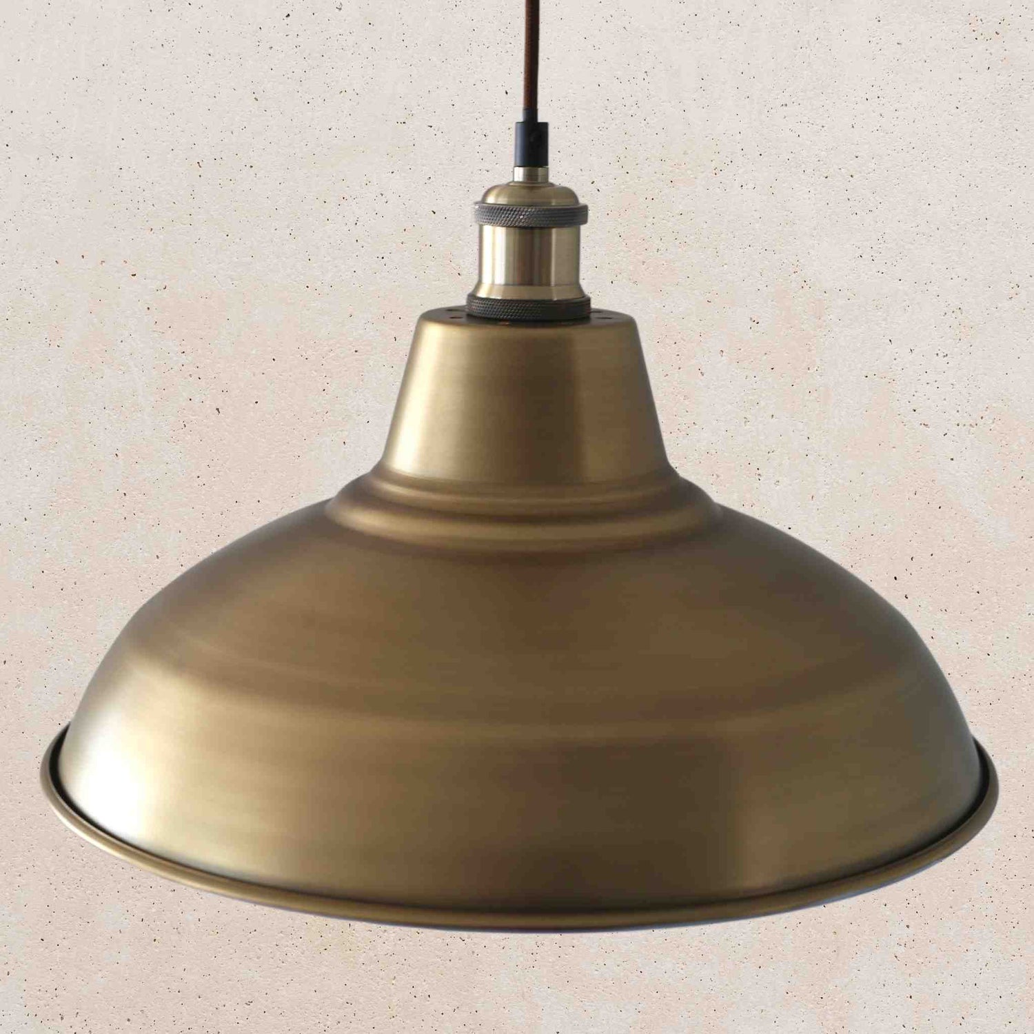 Warehouse Pendant 385mm Diameter - Antique Brass Finish | Warehouse Pendant Light