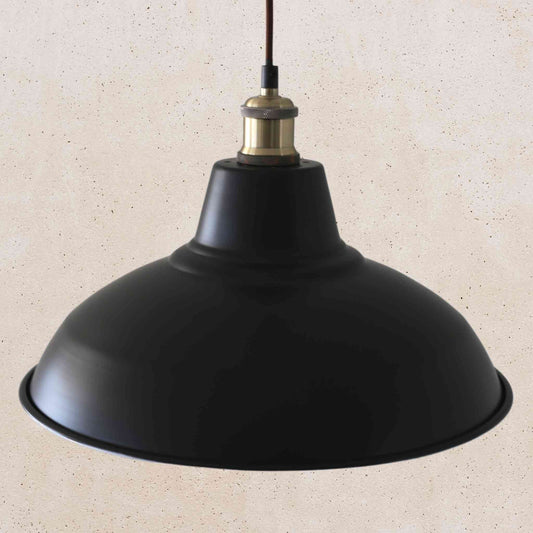 Warehouse Pendant 385mm Diameter - Matt Black Finish