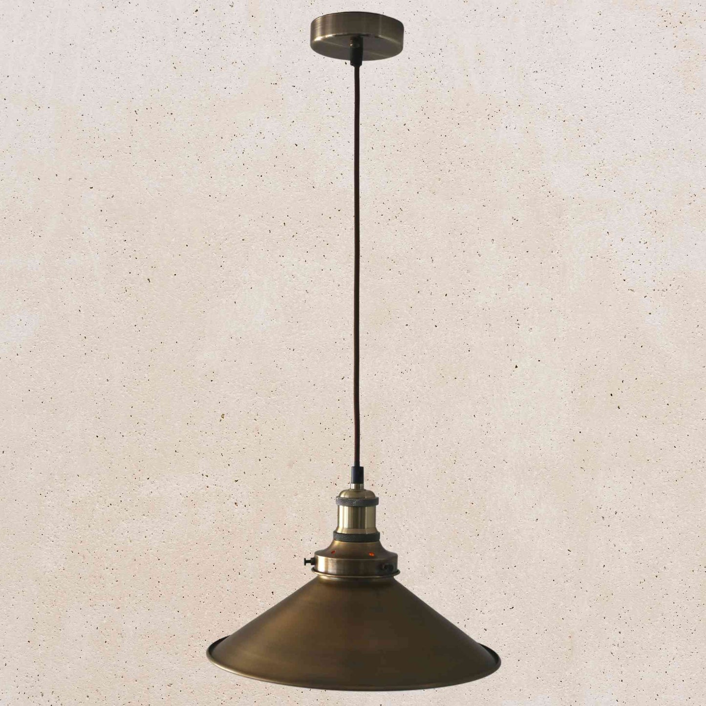 Antique Brass Conical Pendant Light | Elvivo