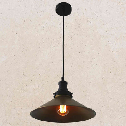 Elvivo | Conical Pendant 305mm Diameter - Antique Brass Finish