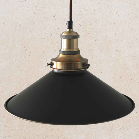 Conical Pendant 305mm Diameter - Matt Black Finish