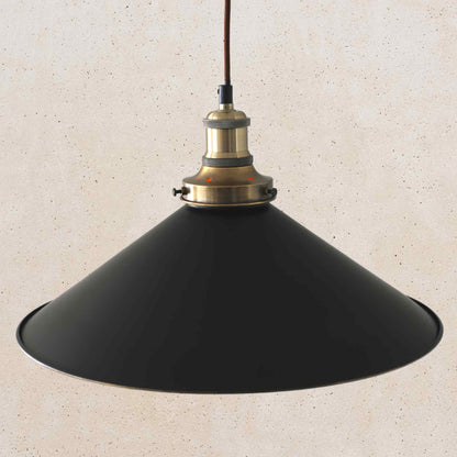 Conical Pendant 410mm Diameter - Matt Black Finish | Conical Pendant Light