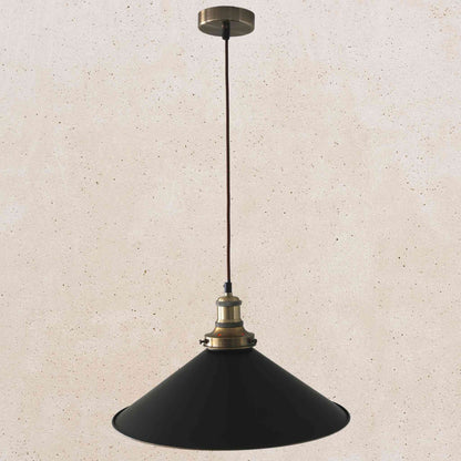 Matt Black Conical Pendant Light | Elvivo