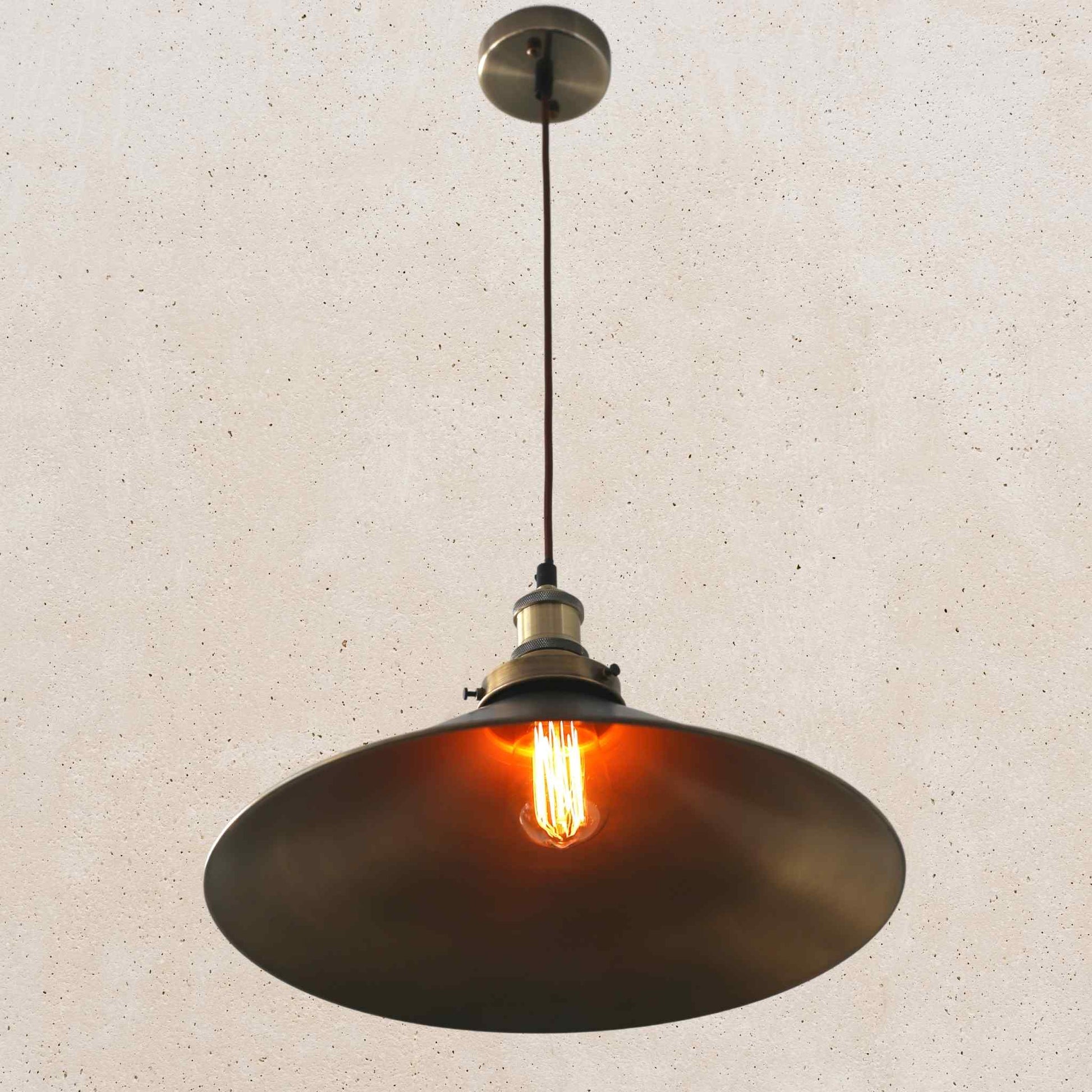 Conical Pendant 410mm Diameter - Matt Black Finish | Conical Pendant Light