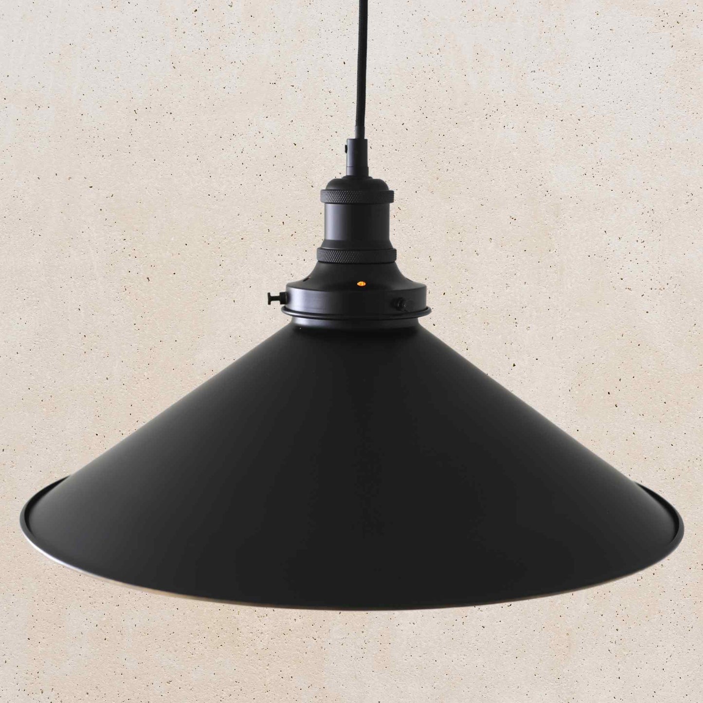 Matt Black Conical Pendant Light | Elvivo