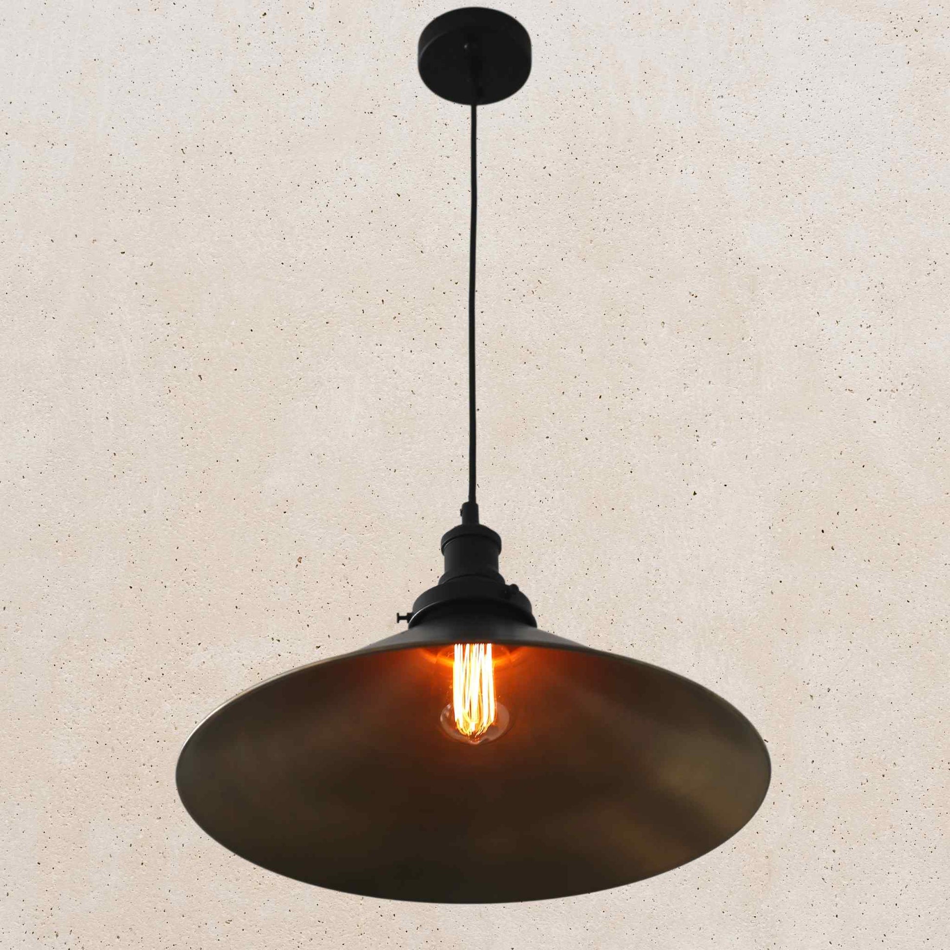 Conical Pendant 410mm Diameter - Matt Black Finish | Conical Pendant Light