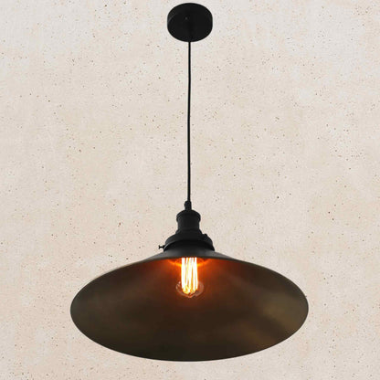 Conical Pendant 410mm Diameter - Matt Black Finish | Conical Pendant Light