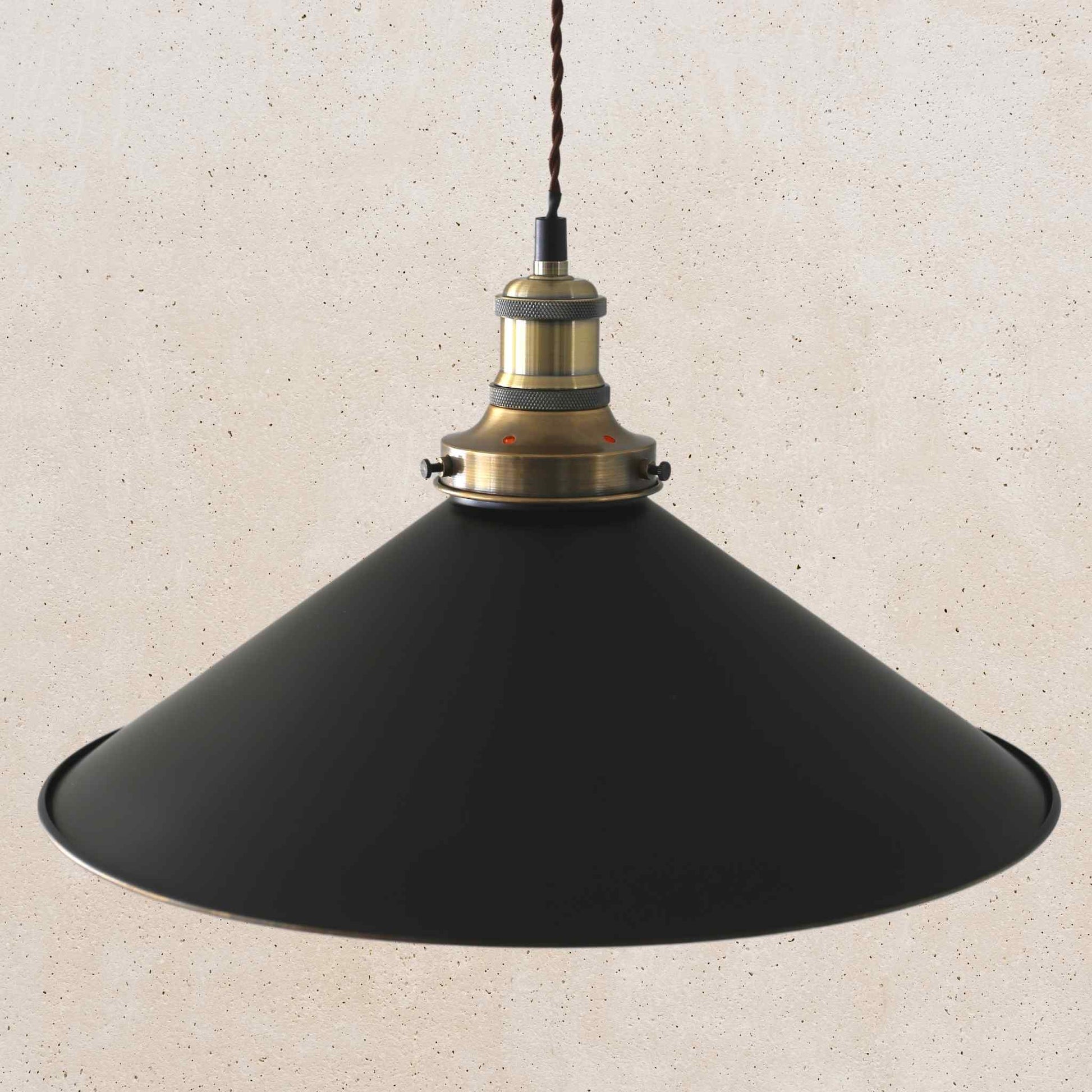 Matt Black Conical Pendant Light | Elvivo