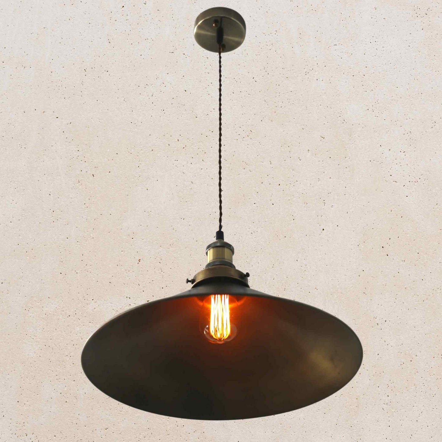 Matt Black Conical Pendant Light | Elvivo