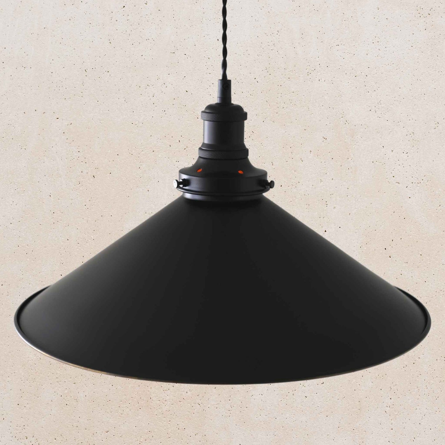 Matt Black Conical Pendant Light | Elvivo