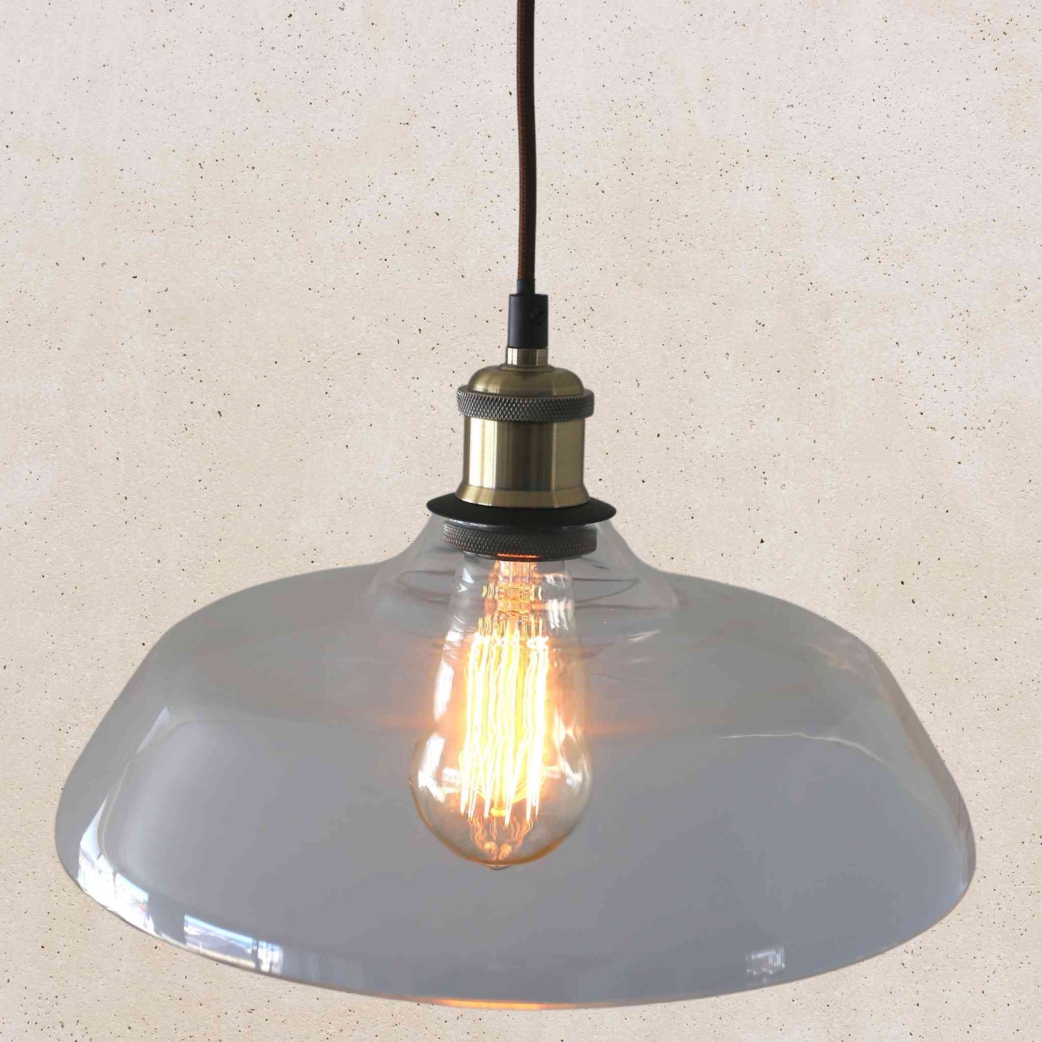 Glass Pendant 310mm Diameter - Clear Glass Finish